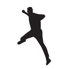 Fototapeta na wymiar Baseball silhouette