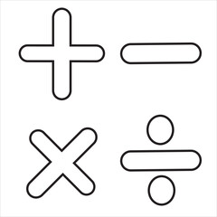 Obraz premium Vector, Image of calculator icon, Black and white color on a transparent background