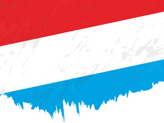 Grunge-style flag of Luxembourg.