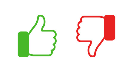 Thumb up and thumb down