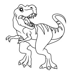 Illustration of Cartoon Dinosaur Gigantosaurus