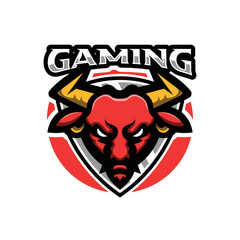 Bull mascot sport logo design