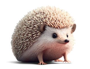 Obraz premium Hedgehog, isolated on transparent background. Generative AI
