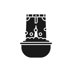 Washing pants icon flat style isolated on white background. Vector illustration