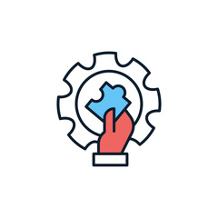 Solution icon in vector. Logotype
