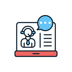 Online Consulting icon in vector. Logotype