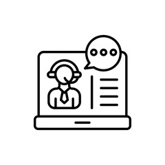 Online Consulting icon in vector. Logotype