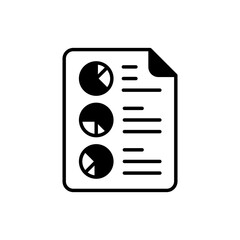 Reporting icon in vector. Logotype