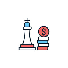 Financial Strategy icon in vector. Logotype