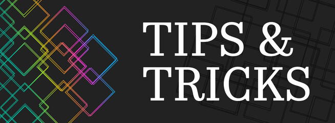 Tips And Tricks Colorful Lines Squares Left Text Horizontal 