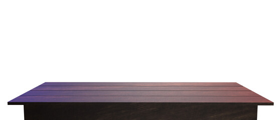 wooden empty table top boards with blurred cloud sky background