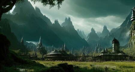 Environment in Lord of the Rings - This Illustration is made with AI