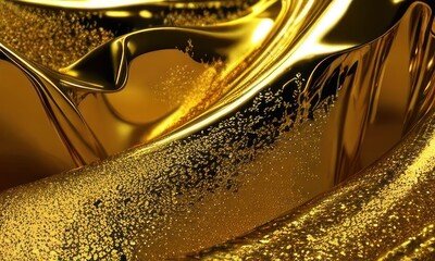 gold flow background created with Generative AI