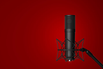 microphone as audio symbol - 3D Illustration