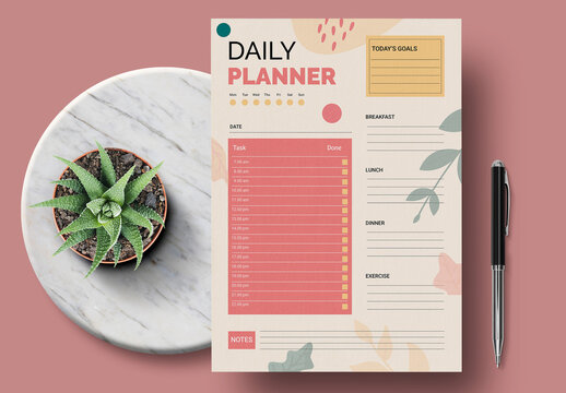 Daily Planner Design Template