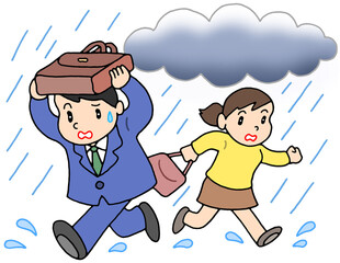 突然の土砂降り