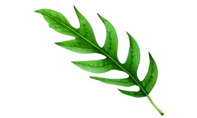 big leaf on white background created with Generative AI