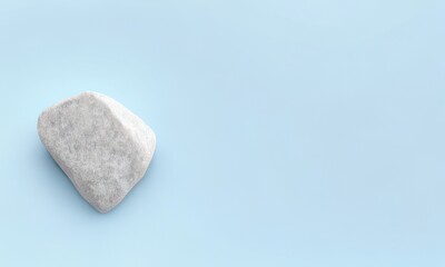 stone on sky blue background created with Generative AI