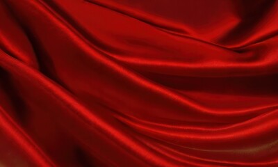 Fototapeta na wymiar red satin cloth crated with generative ai