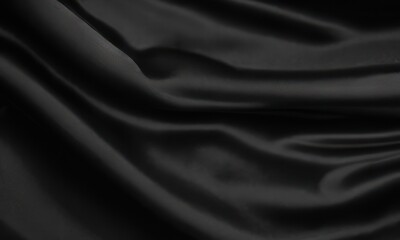Obraz premium black satin cloth background created with Generative AI