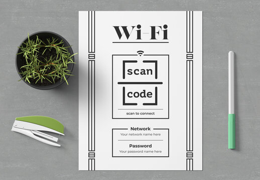 Scan Wifi Password Design Template