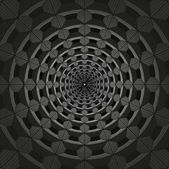 embossed round tunnel