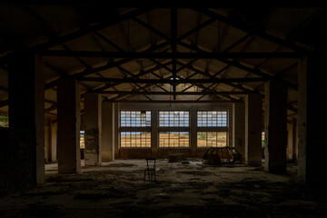 old abandoned industrial building (workshop)