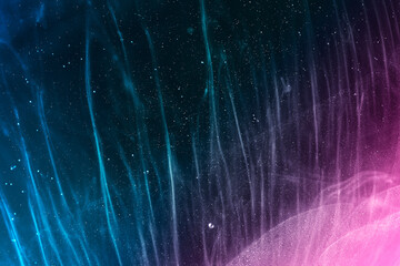 abstract space background, colorful lights and galaxy
