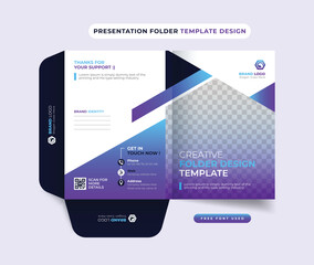 Corporate business company presentation folder brochure cover template layout design