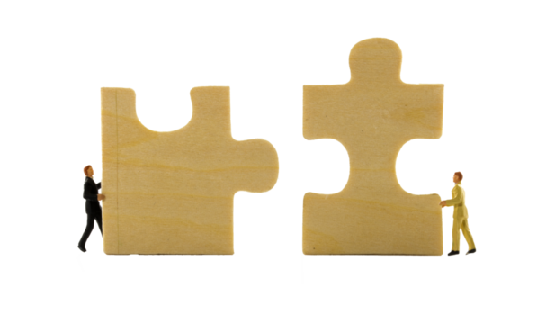 jigsaw puzzle isolated on white