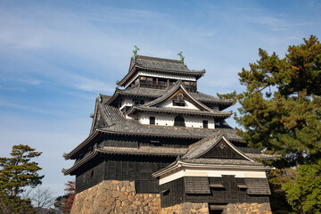 The keep of Matsue Castle, Shimane, Japan