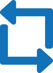 Arrow icon, direction arrow icon blue vector