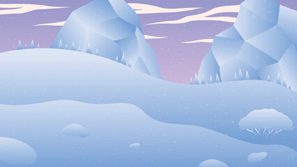 VIEW OF THE SUNSET BEHIND THE ICEBERG