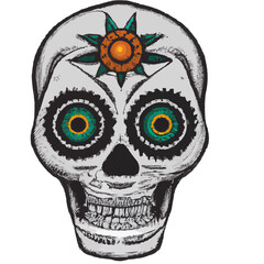 Skull Mexican Style, Día de Muertos
