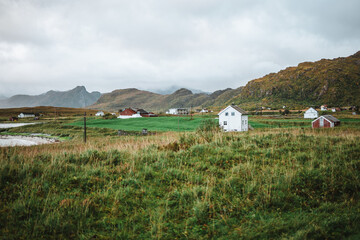 Majestic mountains in North Norway during autumn
