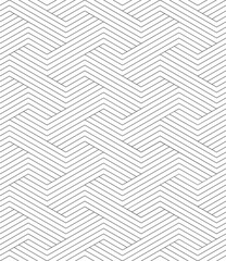 Vector seamless texture. Modern geometric background with intertwining stripes of thin threads.