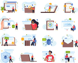 QA Engineer Icons Set