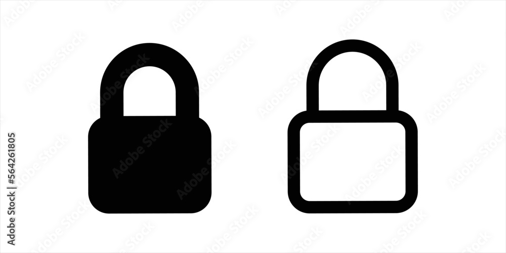 Poster locks icon png format. locked and unlocked icon. lock symbol isolated on transparent background. pad
