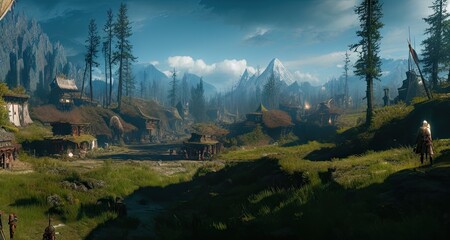 Environment in Witcher - This Illustration is made with AI