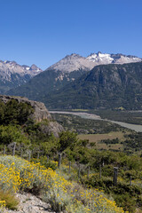 View from the viewpoint Mirador Rio Ibañez at the Carretera Austral in Patagonia, Chile