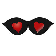 Illustration design vector graphic of love glasses. Perfect for stickers, tattoos