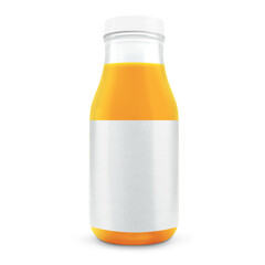 Orange juice glass bottle transparent