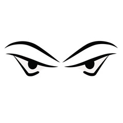 Illustration design angry eye graphic. Perfect for stickers, tattoos, icons