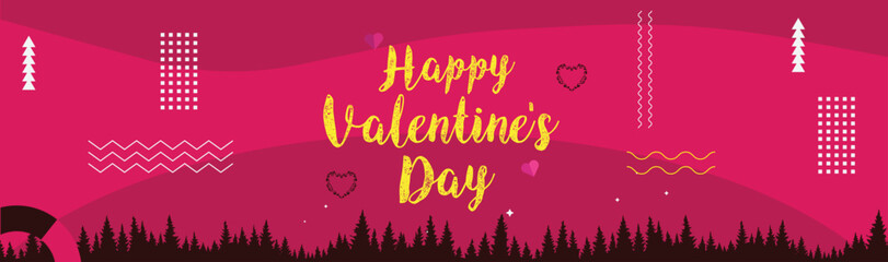 Valentine's day background with product display and in decorative style