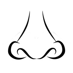 Illustration of human nose graphic design