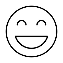 Happy Emoji, Emoticon Icon Logo Design Vector Template Illustration Sign And Symbol Pixels Perfect