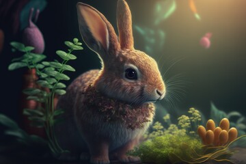 rabbit in the garden generative ai