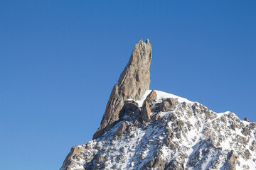 With Skyway Mont Blanc high in the Alps, Italy, Aosta Valley.
Near to Mont Blanc at 3,466 metres,...
