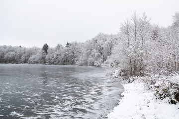 The Willgaiten lake in the winter, Kaliningrad - 564265607