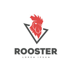 rooster logo design vector inspiration,mascot logo